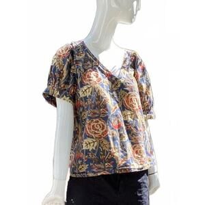 Velvet light cotton floral summer top lg